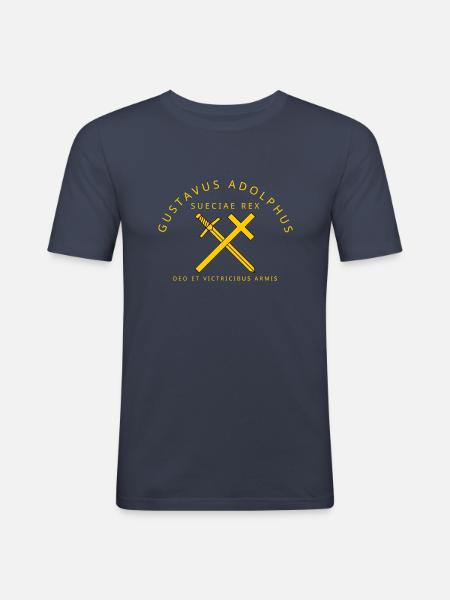 Gustavus Adolphus - Men's Slim Fit T-Shirt - navy