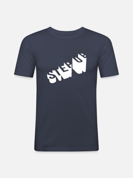 Verbessern Sie das fette Textdesign - Männer Slim Fit T-Shirt - Navy