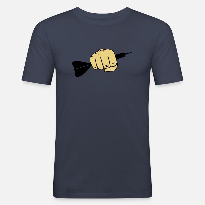 dart_faust_002 - Männer Slim Fit T-Shirt - Navy