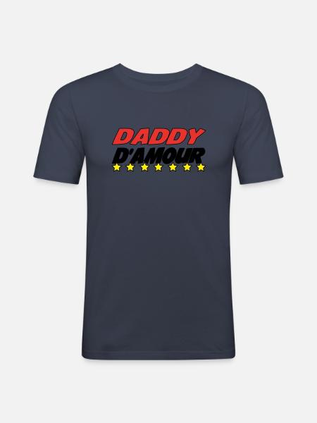 LOVE DADDY - Men's Slim Fit T-Shirt - navy