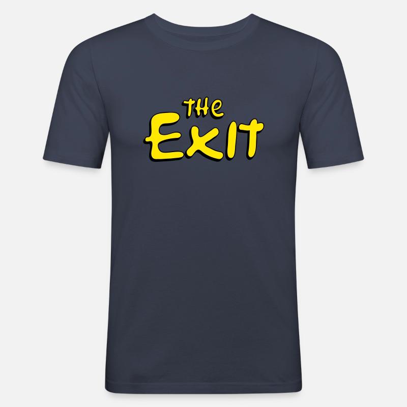 The Exit - Männer Slim Fit T-Shirt - Navy