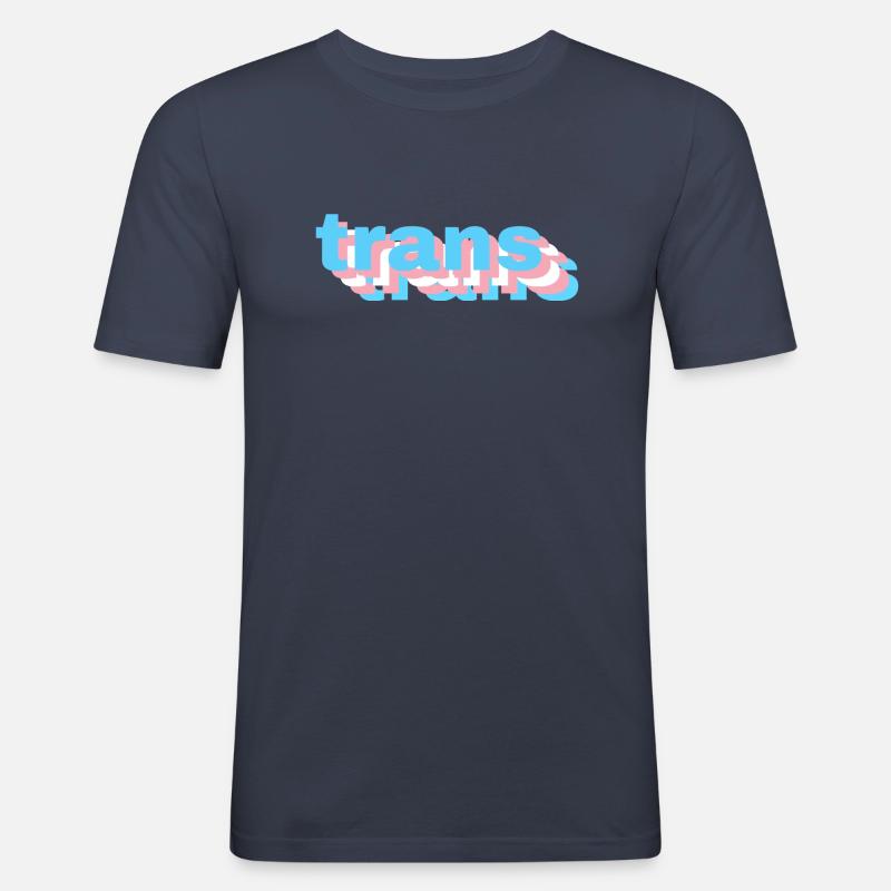 3D-Trans - Männer Slim Fit T-Shirt - Navy