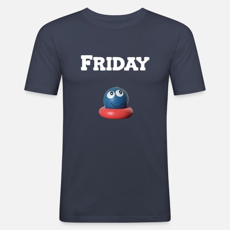 Friday - Männer Slim Fit T-Shirt - Navy