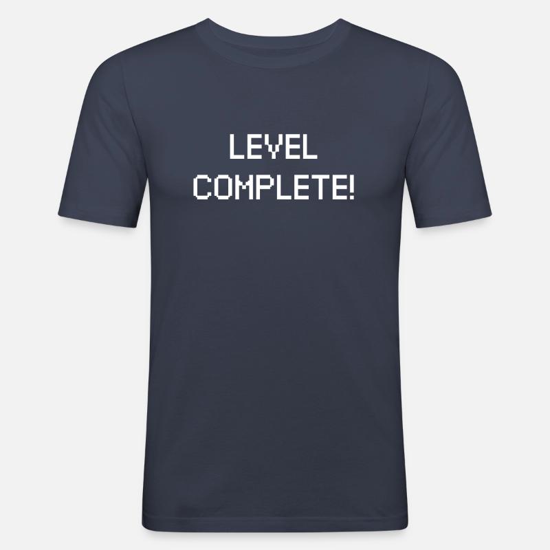 Level complete - Männer Slim Fit T-Shirt - Navy