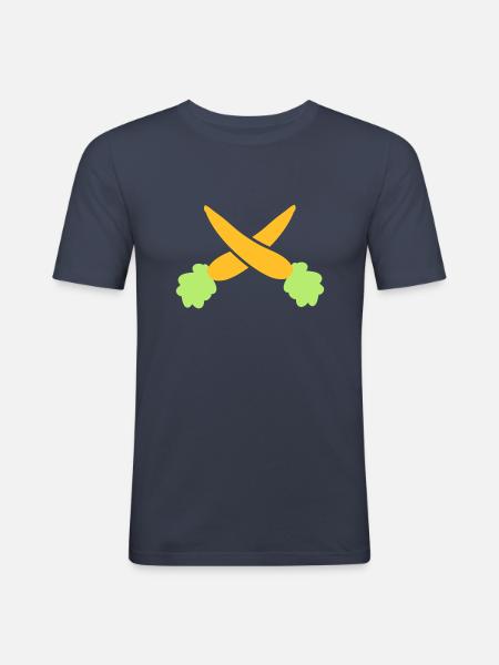karotten - Männer Slim Fit T-Shirt - Navy