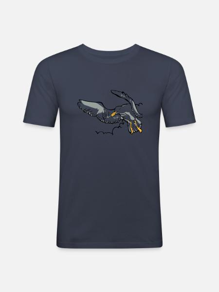 Gull - T-shirt près du corps Homme - bleu marine