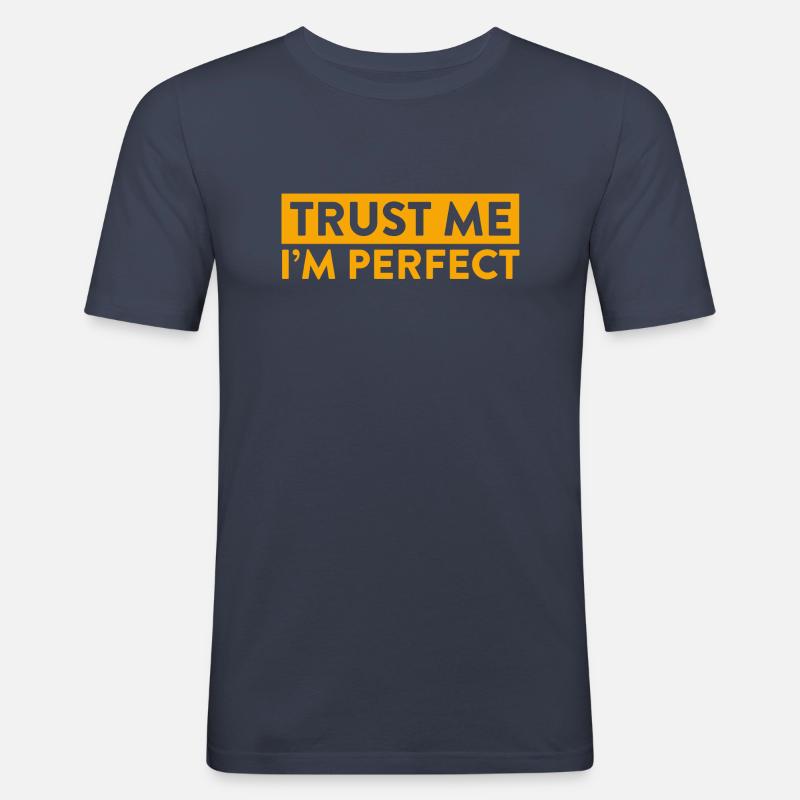 Makelloses Confidence T-Shirt - Männer Slim Fit T-Shirt - Navy