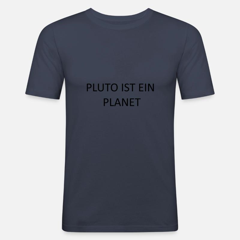 Pluto ist ein Planet!!! - Männer Slim Fit T-Shirt - Navy