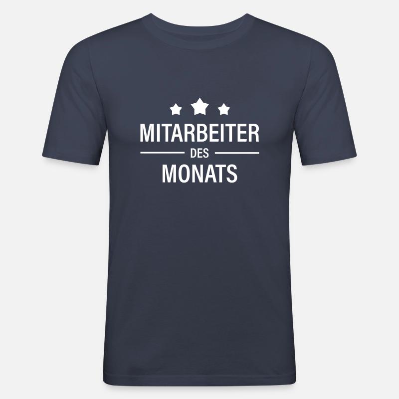 Mitarbeiter des Monats - Männer Slim Fit T-Shirt - Navy