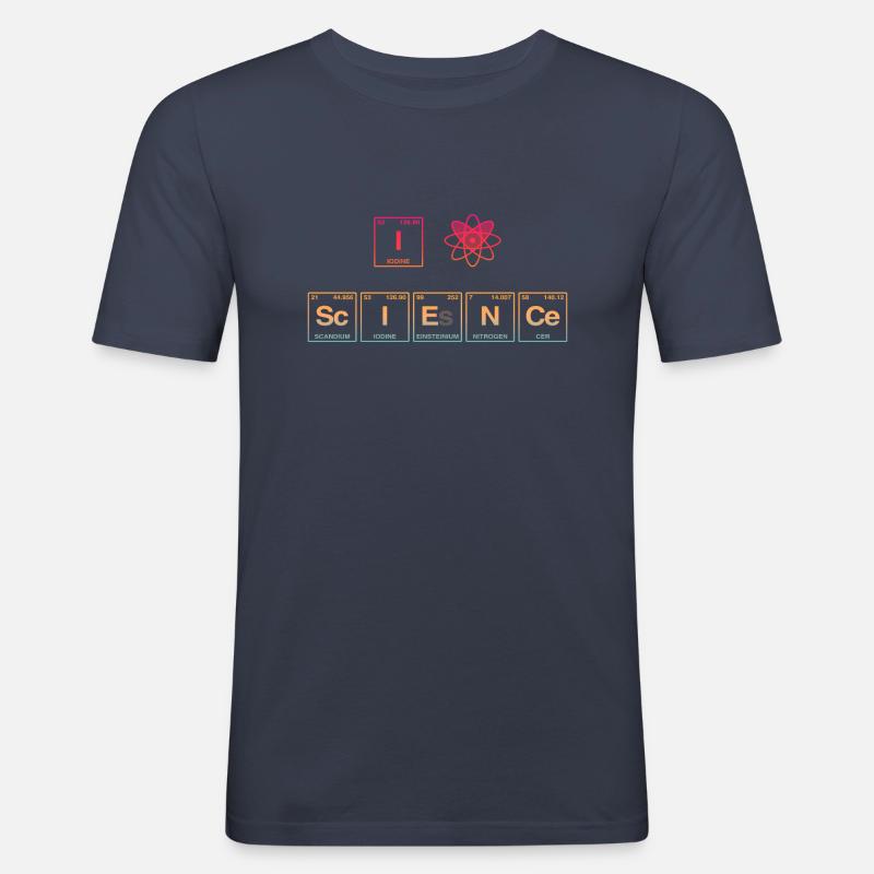 I LOVE SCIENCE - Système de perdiode d’éléments - T-shirt près du corps Homme - bleu marine