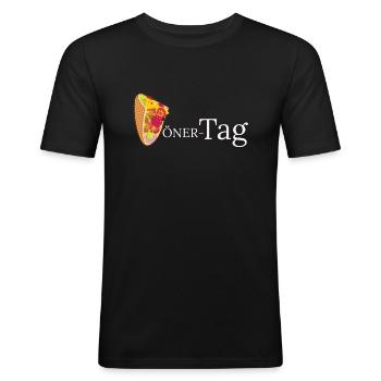 Der neue Wochentag - Männer Slim Fit T-Shirt - Schwarz - Vorne - Nik (191cm)