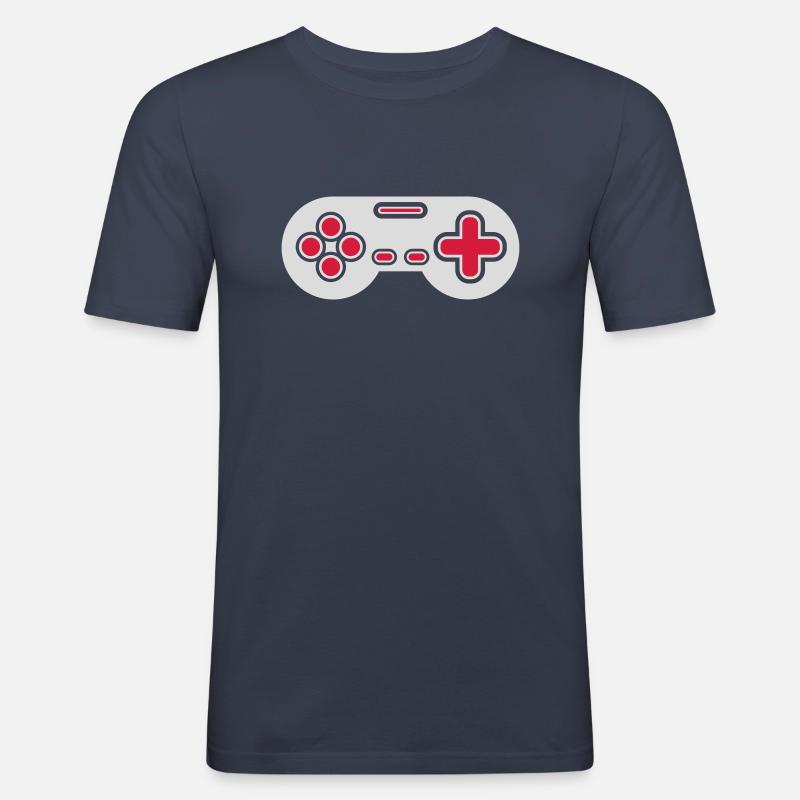 Design Retro Gamer Controller - Men's Slim Fit T-Shirt - navy