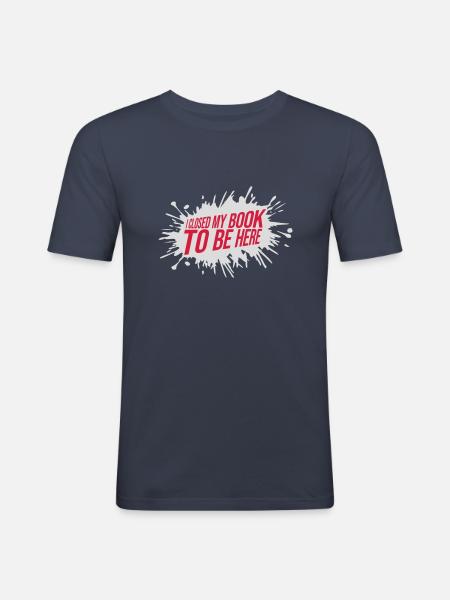 I closed my book - Men's Slim Fit T-Shirt - navy