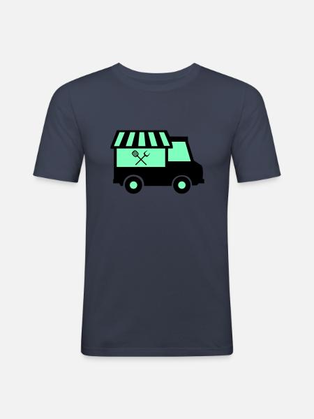 Food Truck - Men's Slim Fit T-Shirt - navy