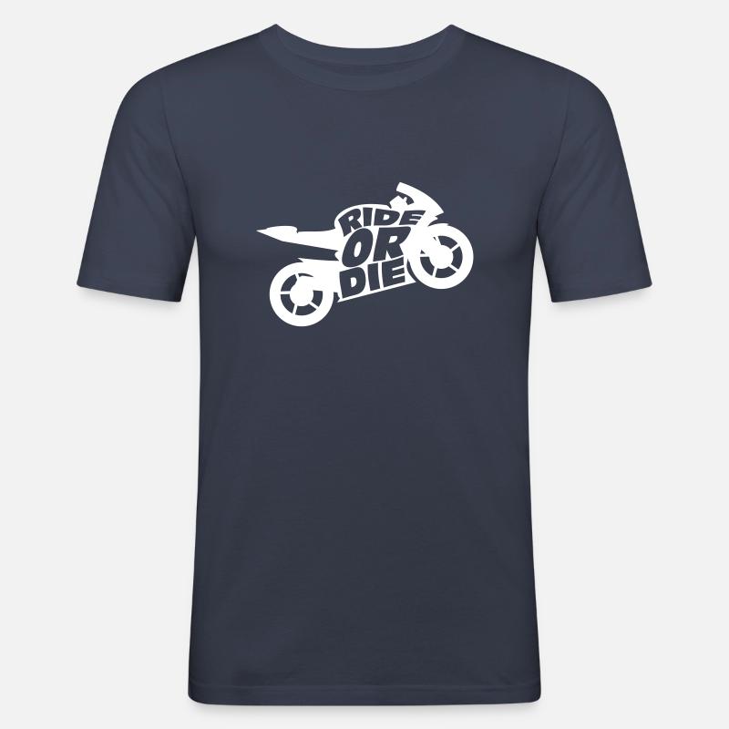 Reiten oder sterben - Männer Slim Fit T-Shirt - Navy