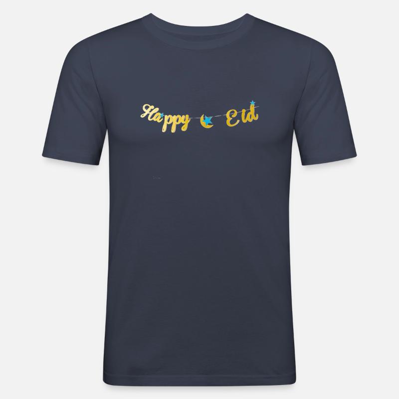 Frohes Eid - Männer Slim Fit T-Shirt - Navy