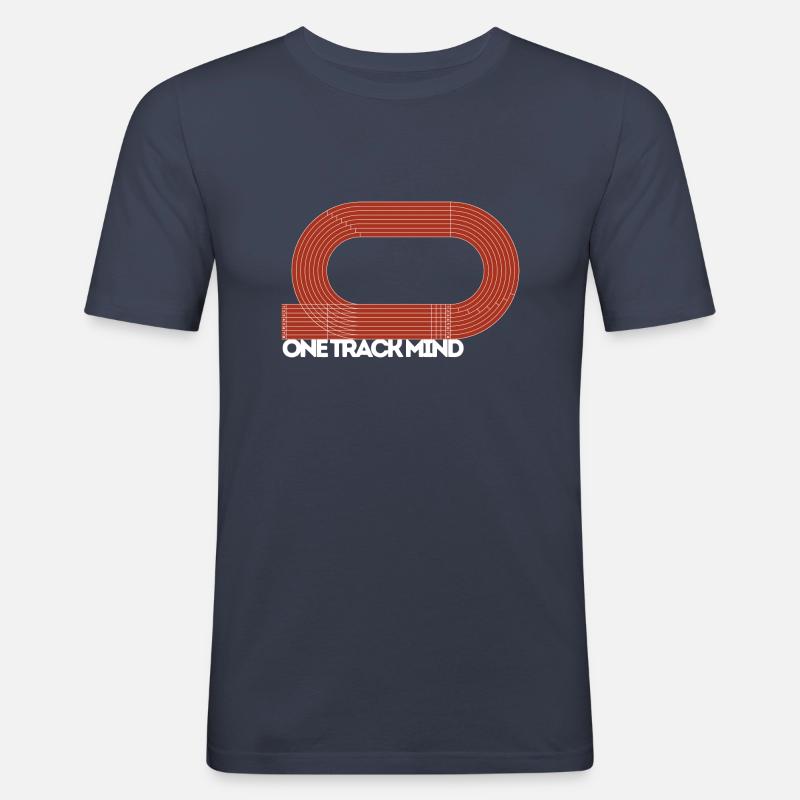 One Track Mind - Männer Slim Fit T-Shirt - Navy