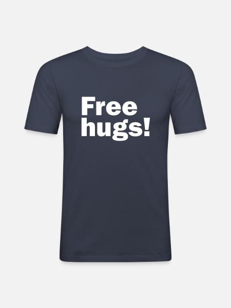 Free hugs - Men's Slim Fit T-Shirt - navy