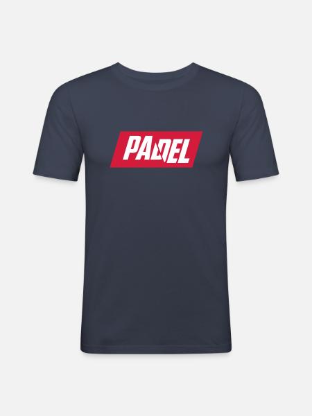 Le padel - T-shirt près du corps Homme - bleu marine
