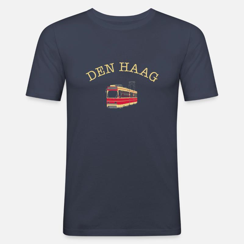 Haag - Männer Slim Fit T-Shirt - Navy