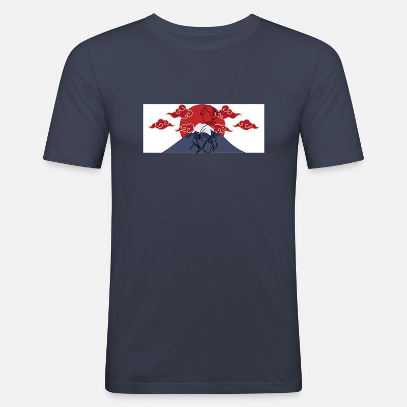Japan Design Geschenkidee - Männer Slim Fit T-Shirt - Navy