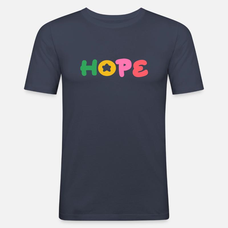 Hoffnung positives Denken - Männer Slim Fit T-Shirt - Navy