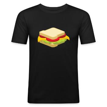 SANDWICH - Men's Slim Fit T-Shirt - black - Front - Nik (191cm)