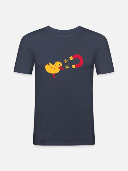 Logo Chick Magnet Womanizer - Men's Slim Fit T-Shirt - navy