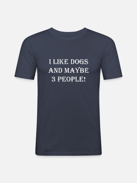 Hund Dog - Männer Slim Fit T-Shirt - Navy