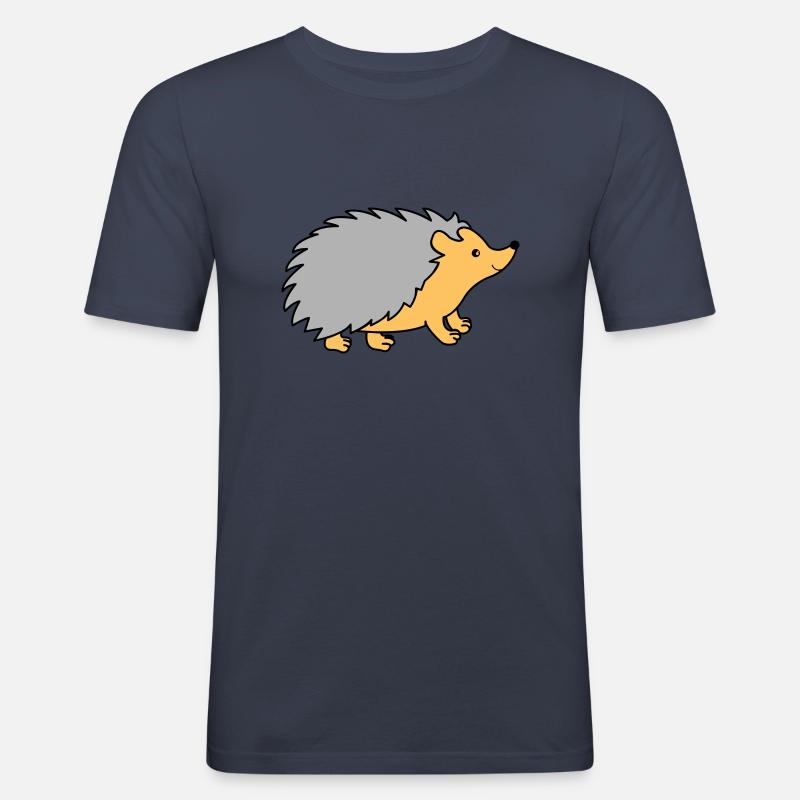 igel comic - Männer Slim Fit T-Shirt - Navy