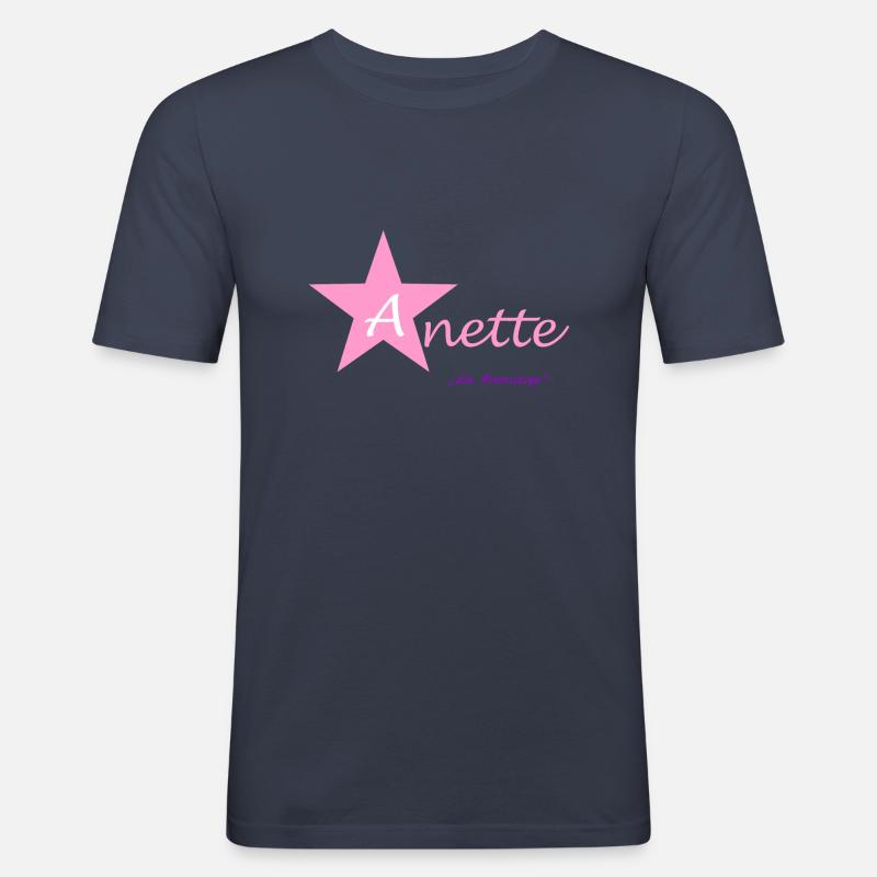 Annette - Männer Slim Fit T-Shirt - Navy