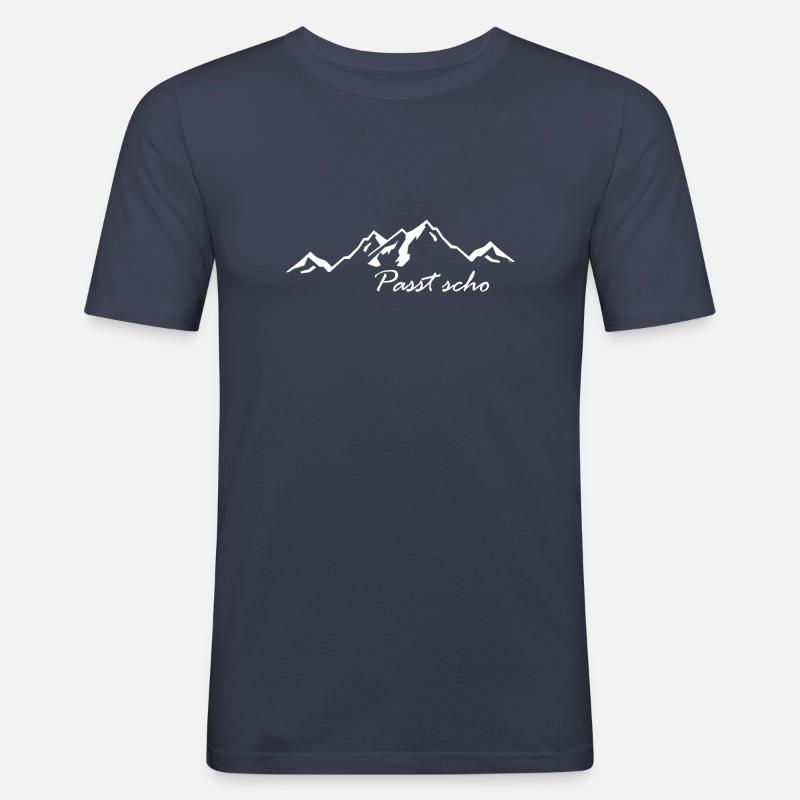 Passtscho - Männer Slim Fit T-Shirt - Navy