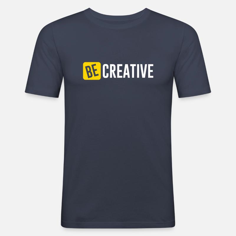 Be Creative - Männer Slim Fit T-Shirt - Navy