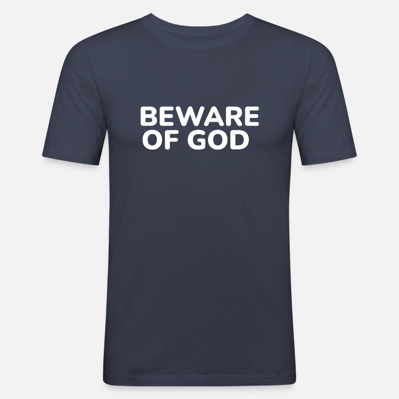 Warnung 2 - Männer Slim Fit T-Shirt - Navy