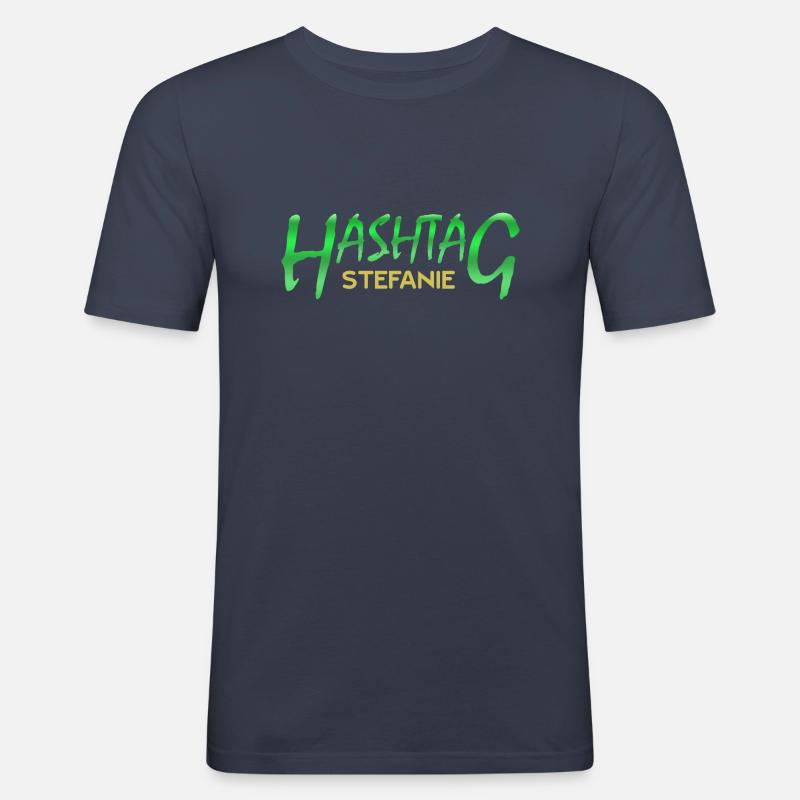 Stefanie - Männer Slim Fit T-Shirt - Navy