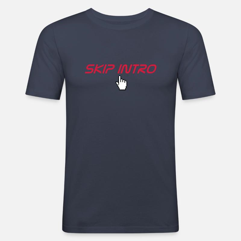 skip intro - Männer Slim Fit T-Shirt - Navy