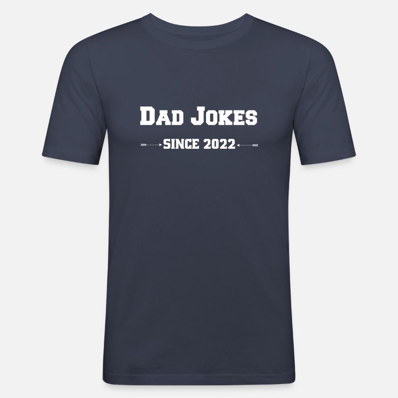Dad Jokes since 2022 - Männer Slim Fit T-Shirt - Navy