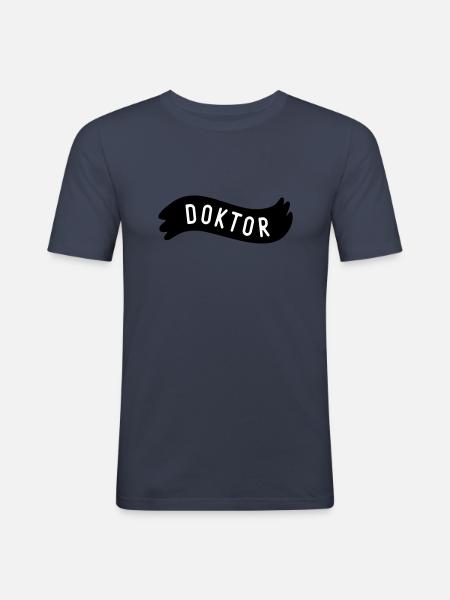 Doktor - Männer Slim Fit T-Shirt - Navy