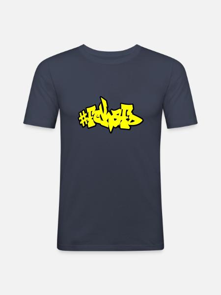 FCK AFD - Männer Slim Fit T-Shirt - Navy