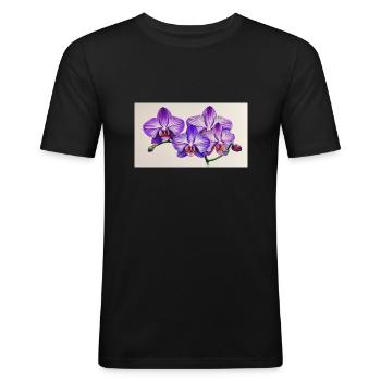 Orkedea lilas - T-shirt près du corps Homme - noir - Devant - Nik (191cm)