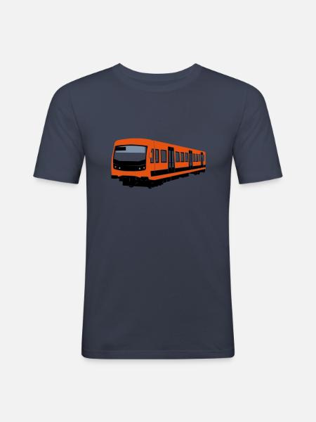 Helsinki Metro M300 - Men's Slim Fit T-Shirt - navy