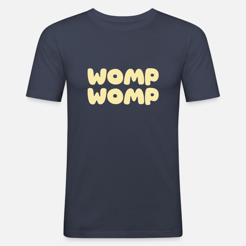 Womp Womp - Creme - Männer Slim Fit T-Shirt - Navy