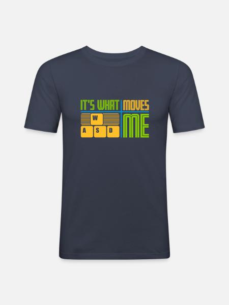 its what moves me - Men's Slim Fit T-Shirt - navy