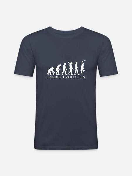 Frisbee evolution - Men's Slim Fit T-Shirt - navy