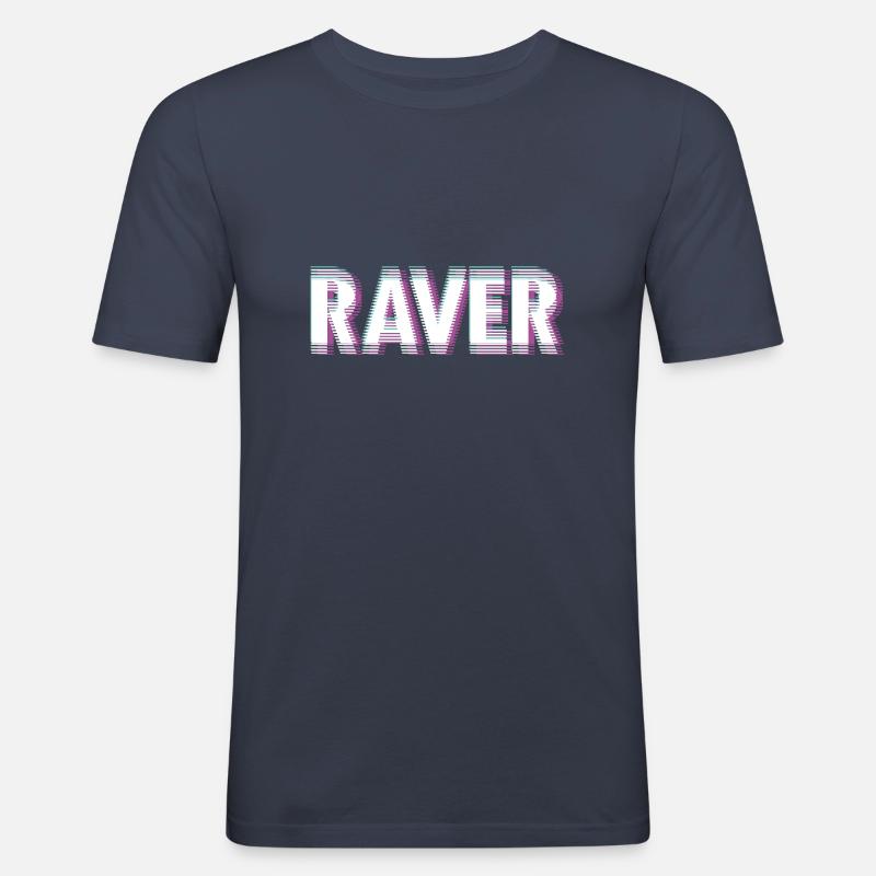 Raver - Männer Slim Fit T-Shirt - Navy