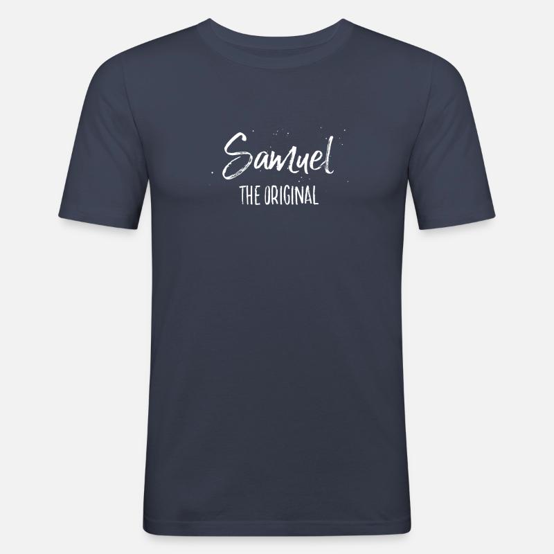 Samuel - Männer Slim Fit T-Shirt - Navy