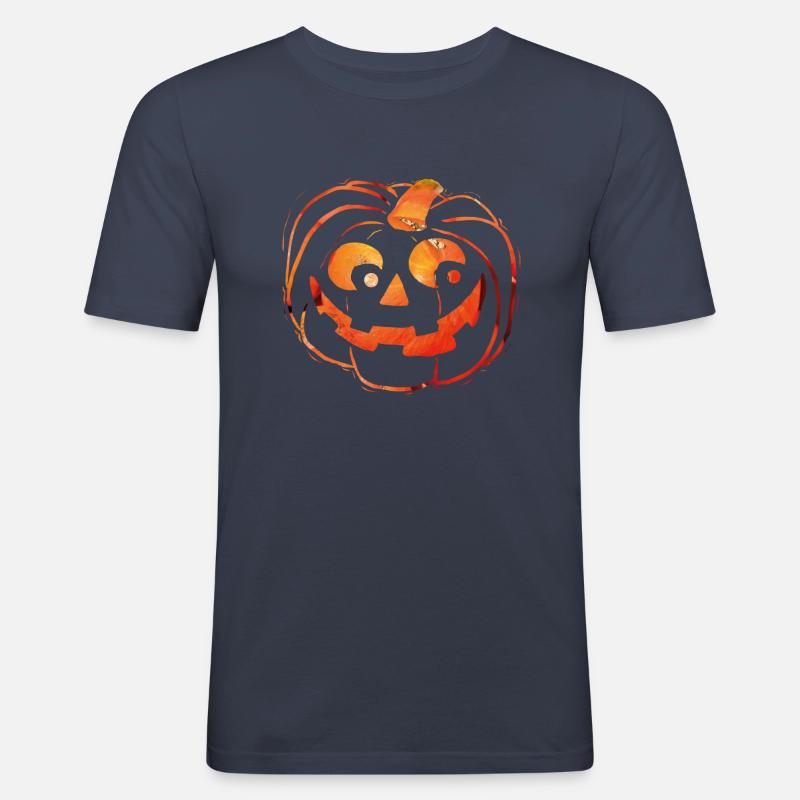 Halloween - Männer Slim Fit T-Shirt - Navy