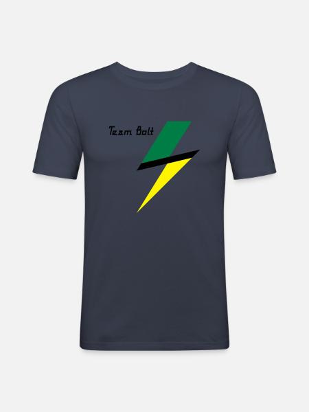 team Bolt - Men's Slim Fit T-Shirt - navy