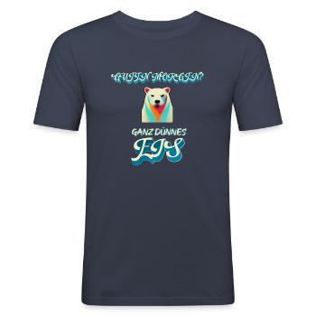 Guten Morgen? Ganz Dünnes Eis Morgenmuffel Lustige - Männer Slim Fit T-Shirt - Navy - Vorne - Nik (191cm)