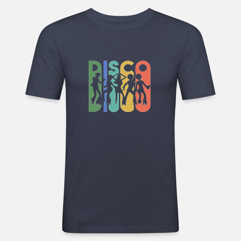Disco Roller - Männer Slim Fit T-Shirt - Navy